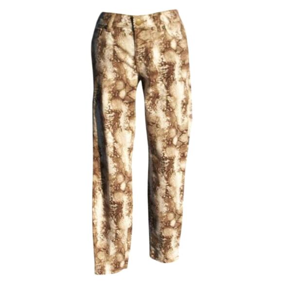 Cache Multi Color Python Reptile Pant Stretch Rhinestone Studs Jeans New $98 NWT - Picture 1 of 5